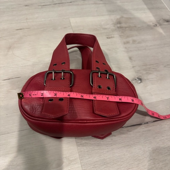 Free People NWT Say Yes Red Mini Bag in 100% Sheep Leather. - Picture 13 of 15